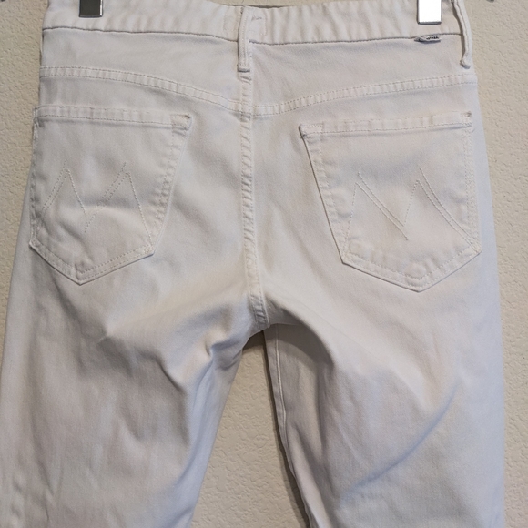 MOTHER High Waisted Looker Dagger Ankle Fray jeans in Glass Slipper size 29 - Picture 7 of 13